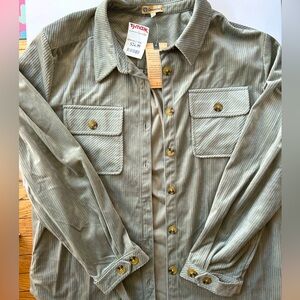 NWT Democracy Button Up “Shacket”